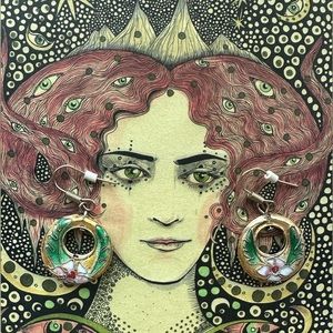 Aries-Inspired Dangle Earrings